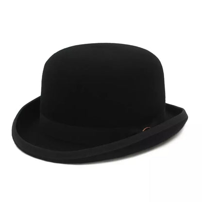 Gaillard Black Wool Bowler Hat Crafted