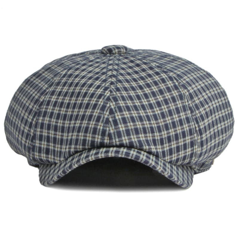 Gante Plaid Cotton Newsboy Cap - Casual Plaid Cotton Newsboy Cap For Daily Style