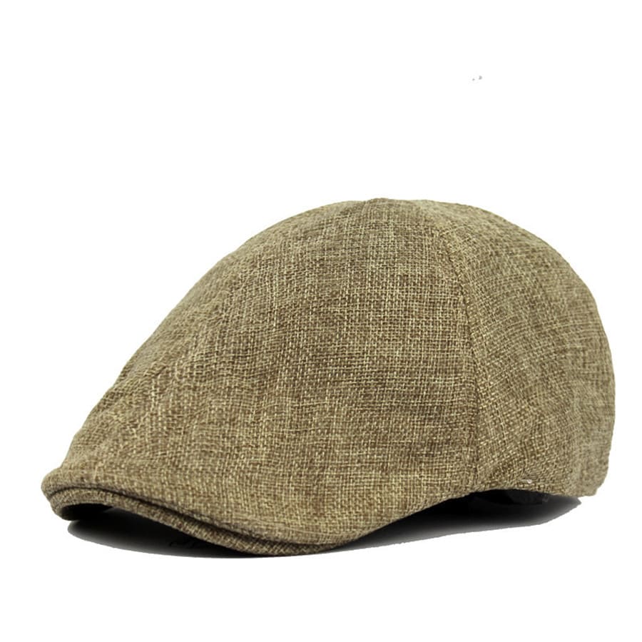 Gatsby Cotton Flat Cap – Classic 6 Panel Newsboy Style Cap
