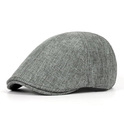 Gatsby Cotton Flat Cap – Classic 6 Panel Newsboy Style Cap
