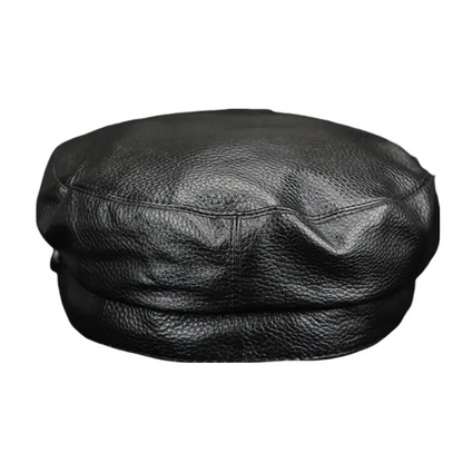 Gilbert Genuine Leather Sailor Cap - Classic Cowhide Cap For Casual And Smart Looks