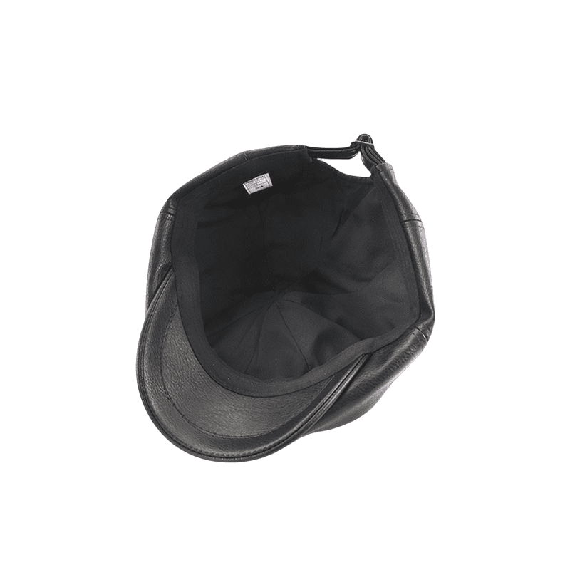 Girons Leather Newsboy Cap - With Vegan Leather Finish For Classic Refined Casual Style