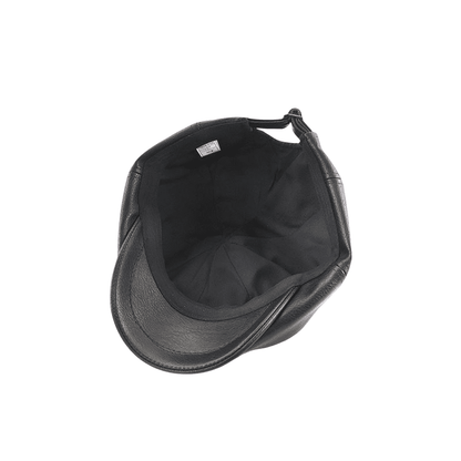 Girons Leather Newsboy Cap - With Vegan Leather Finish For Classic Refined Casual Style