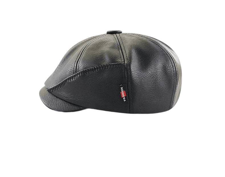 Girons Leather Newsboy Cap - With Vegan Leather Finish For Classic Refined Casual Style
