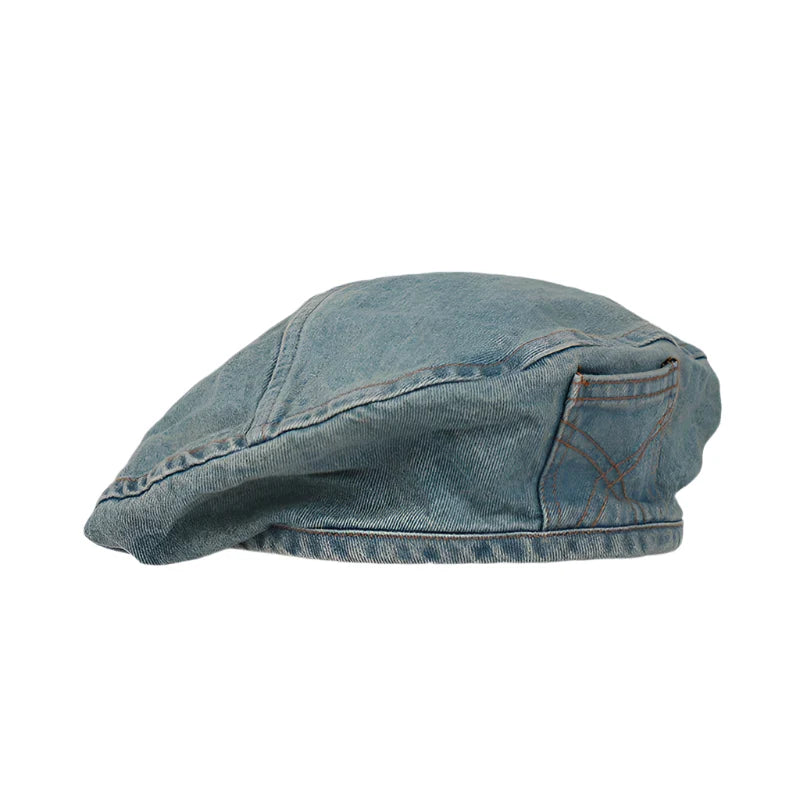 Gobillard Denim Beret - Casual Denim Beret With Timeless Parisian Style For Wardrobe