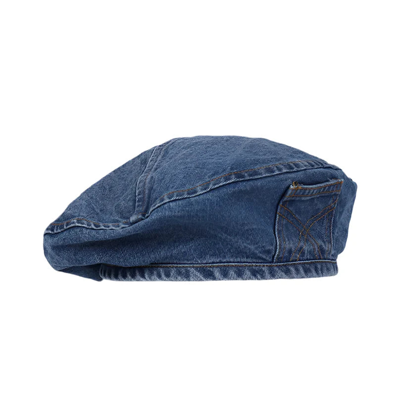 Gobillard Denim Beret - Casual Denim Beret With Timeless Parisian Style For Wardrobe