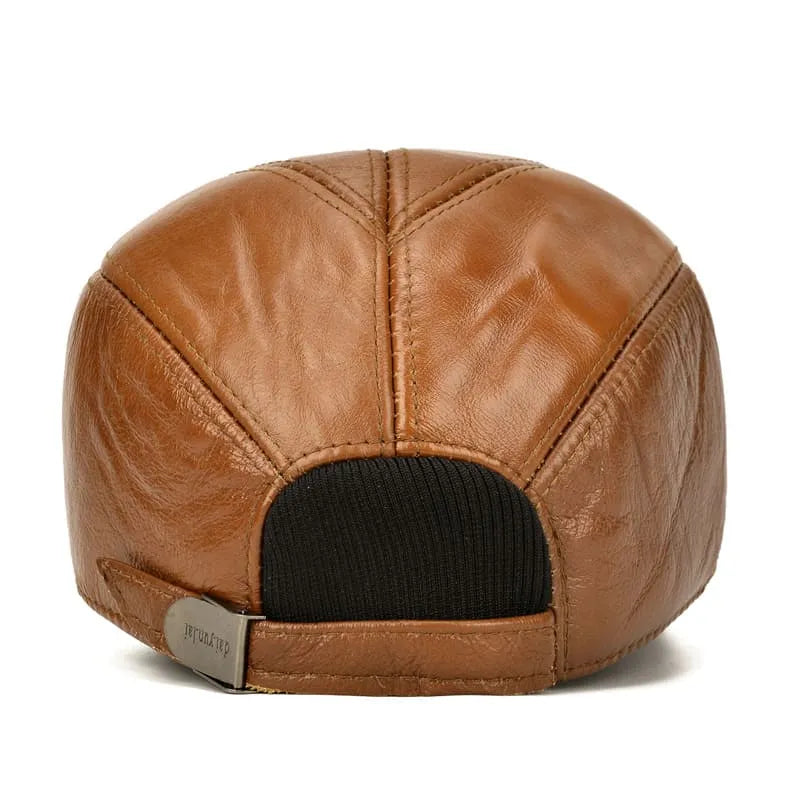 Greeley Genuine Leather Baseball Cap – Premium Cowhide Adjustable Hat