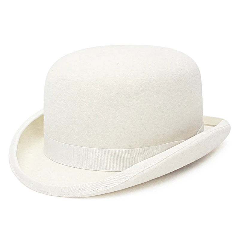Mayfair Blanc Wool Bowler Hat | Premium 100% Wool Derby Hat