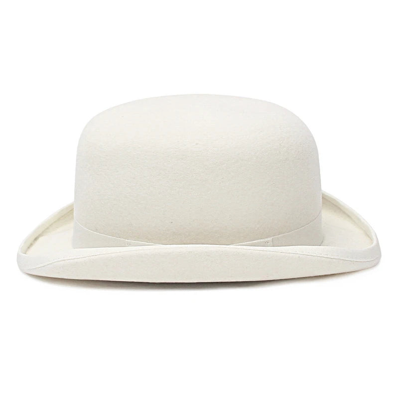 Mayfair Blanc Wool Bowler Hat | Premium 100% Wool Derby Hat
