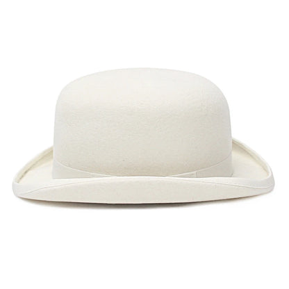 Mayfair Blanc Wool Bowler Hat | Premium 100% Wool Derby Hat