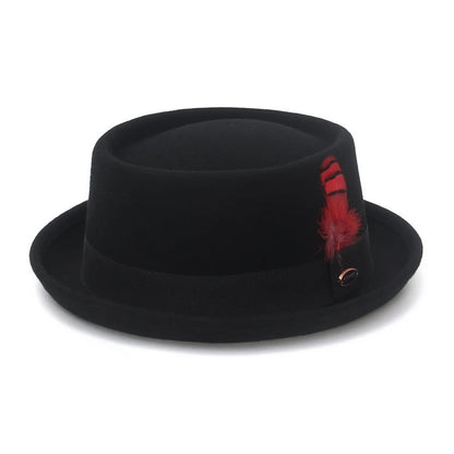 Verona Noir Wool Pork Pie Hat – Premium European Collection