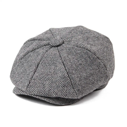 The Wee Argyll | Kids Woolen Tweed Herringbone Newsboy Cap | Urban Caps NZ