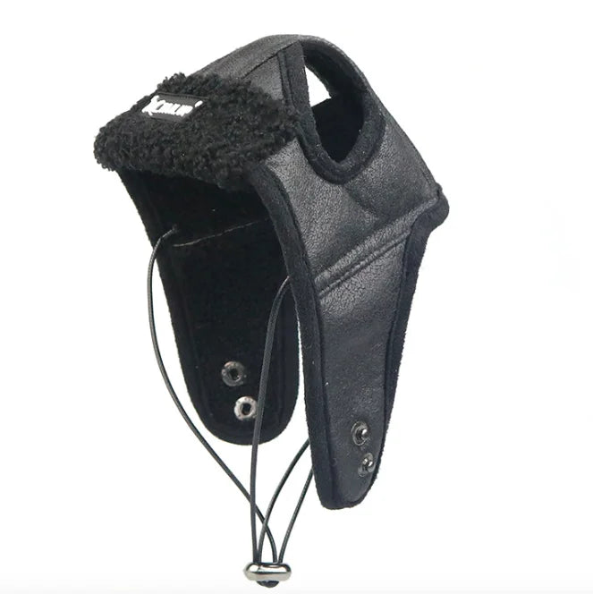 Brown aviator-style winter hat for dogs