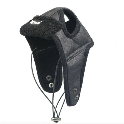 Brown aviator-style winter hat for dogs