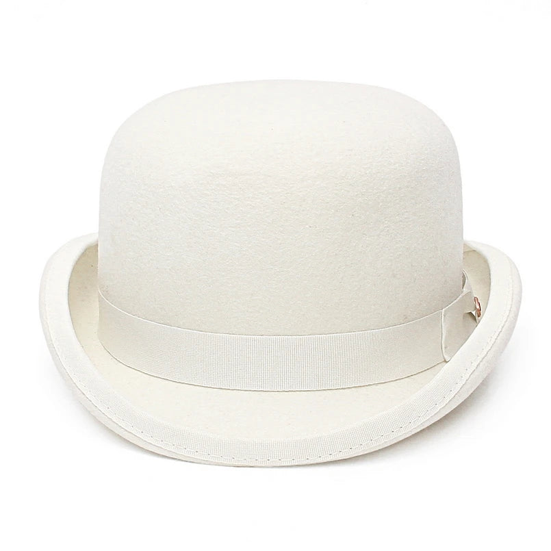 Mayfair Blanc Wool Bowler Hat | Premium 100% Wool Derby Hat