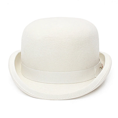 Mayfair Blanc Wool Bowler Hat | Premium 100% Wool Derby Hat
