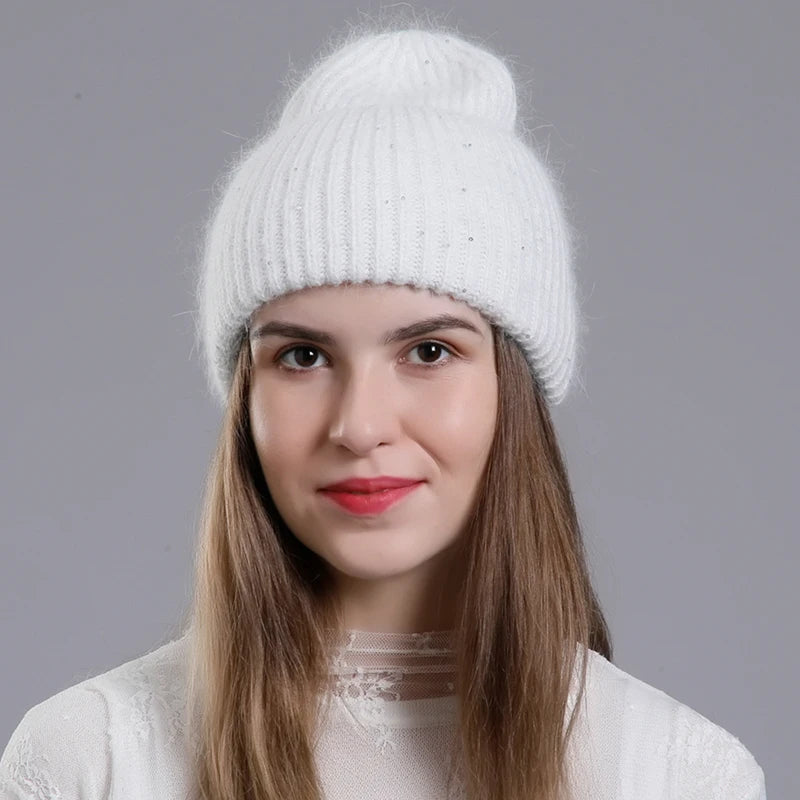 The Davos | Real Rabbit Fur Skullies Beanie | Urban Caps NZ
