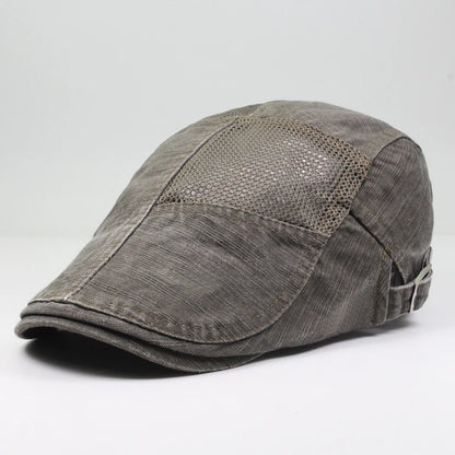 Cotton Mesh Patchwork Ivy Cap | Summer Flat Cap | Urban Caps NZ