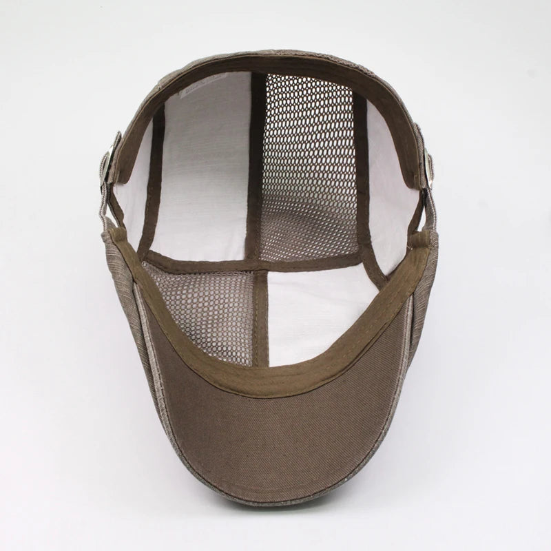 Cotton Mesh Patchwork Ivy Cap | Summer Flat Cap | Urban Caps NZ