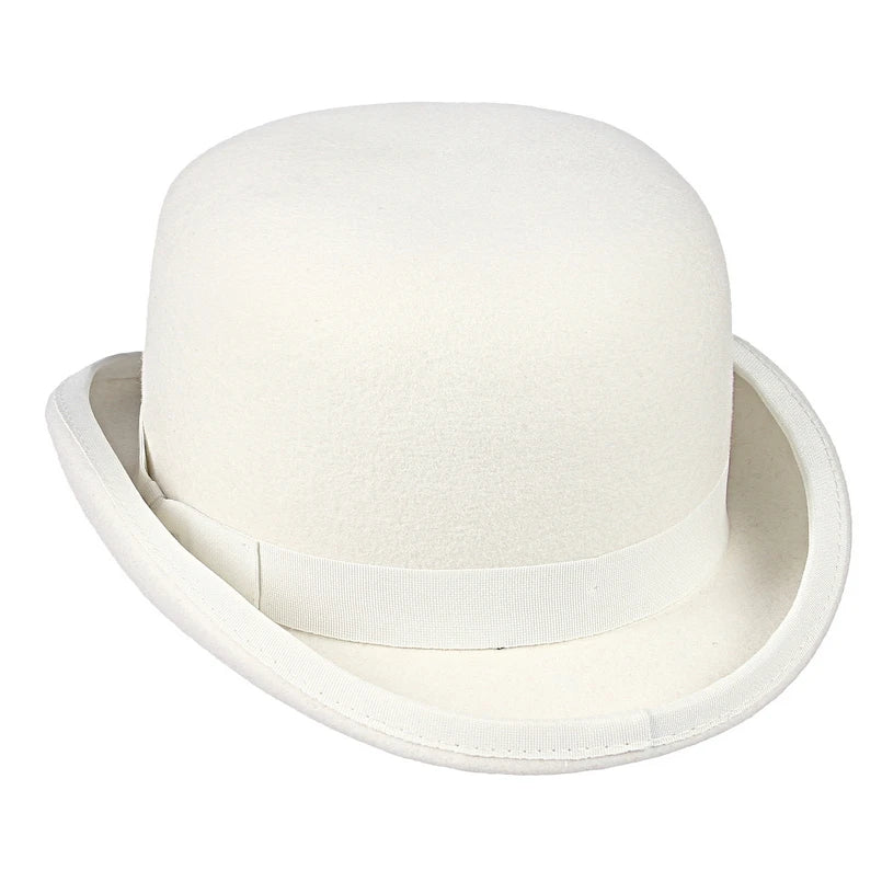Mayfair Blanc Wool Bowler Hat | Premium 100% Wool Derby Hat