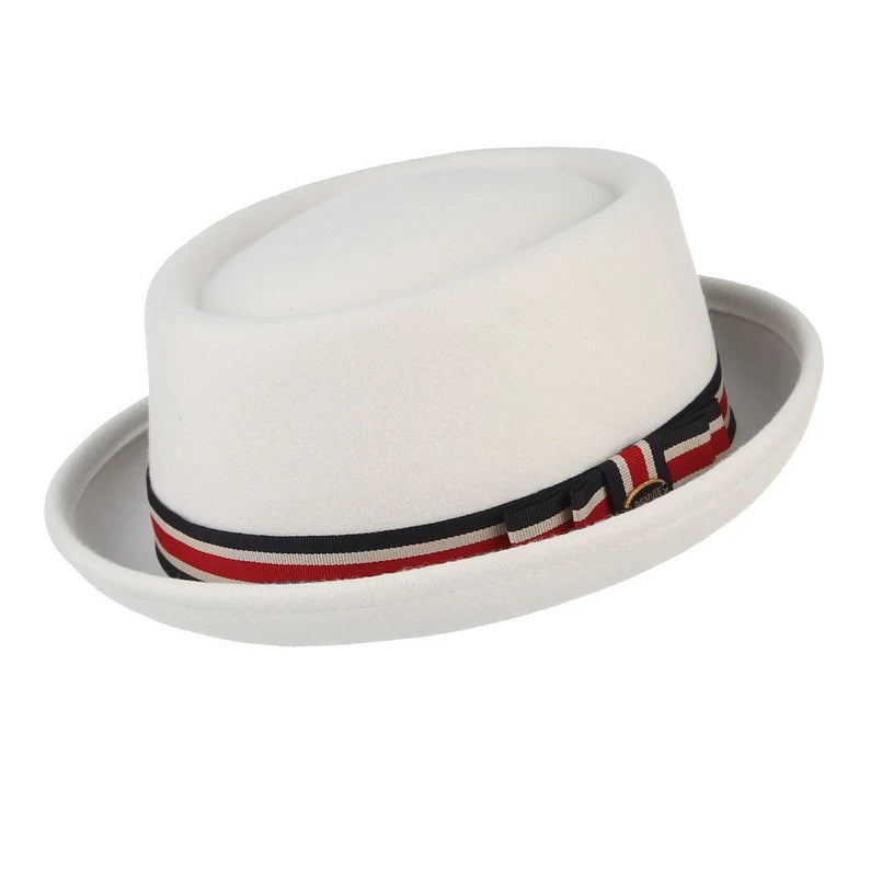 Monaco Blanc Wool Pork Pie Hat – Luxury European Collection