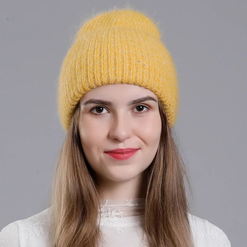 The Davos | Real Rabbit Fur Skullies Beanie | Urban Caps NZ