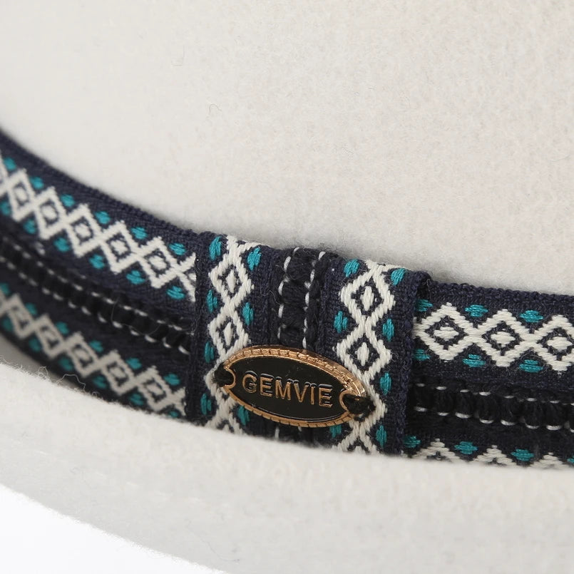 Monaco Blanc Wool Pork Pie Hat – Luxury European Collection