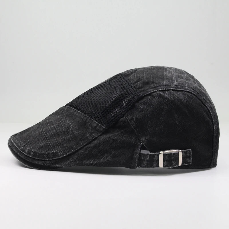 Cotton Mesh Patchwork Ivy Cap | Summer Flat Cap | Urban Caps NZ