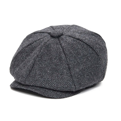 The Wee Argyll | Kids Woolen Tweed Herringbone Newsboy Cap | Urban Caps NZ
