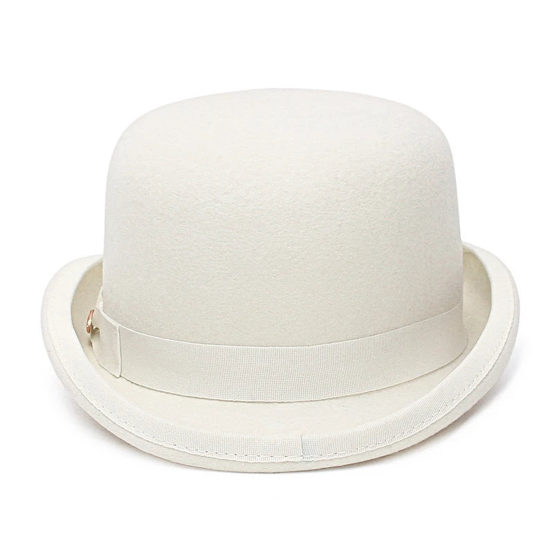 Mayfair Blanc Wool Bowler Hat | Premium 100% Wool Derby Hat