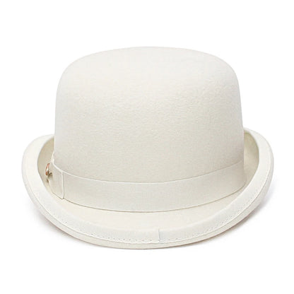 Mayfair Blanc Wool Bowler Hat | Premium 100% Wool Derby Hat