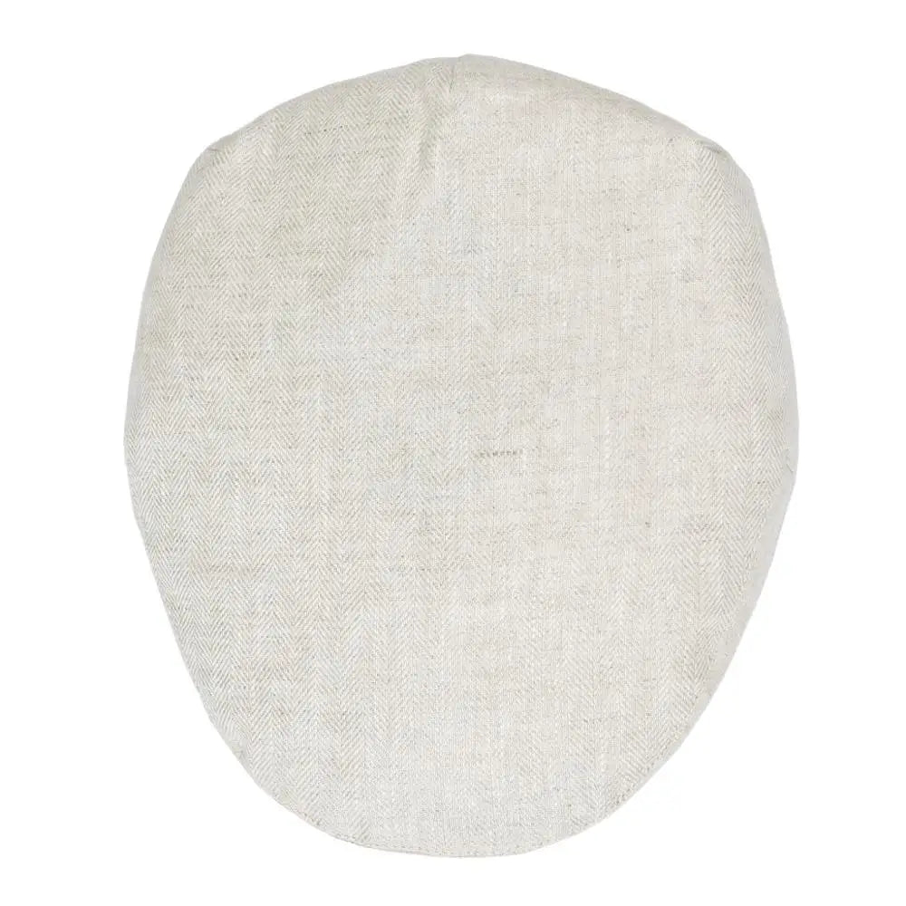 The Como | Herringbone Linen Newsboy Flat Cap | Urban Caps NZ
