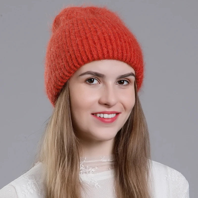 The Davos | Real Rabbit Fur Skullies Beanie | Urban Caps NZ