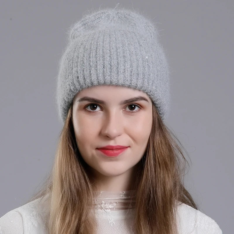 The Davos | Real Rabbit Fur Skullies Beanie | Urban Caps NZ