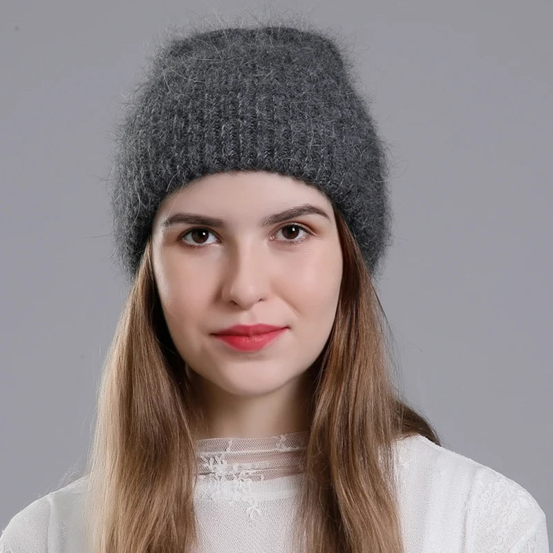 The Davos | Real Rabbit Fur Skullies Beanie | Urban Caps NZ