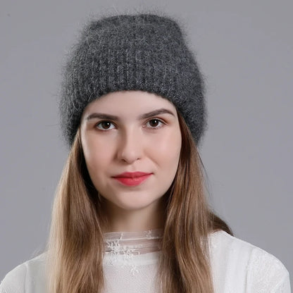 The Davos | Real Rabbit Fur Skullies Beanie | Urban Caps NZ