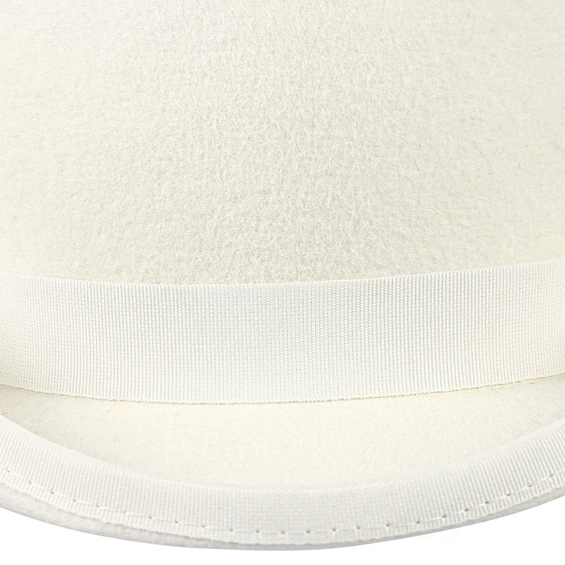Mayfair Blanc Wool Bowler Hat | Premium 100% Wool Derby Hat