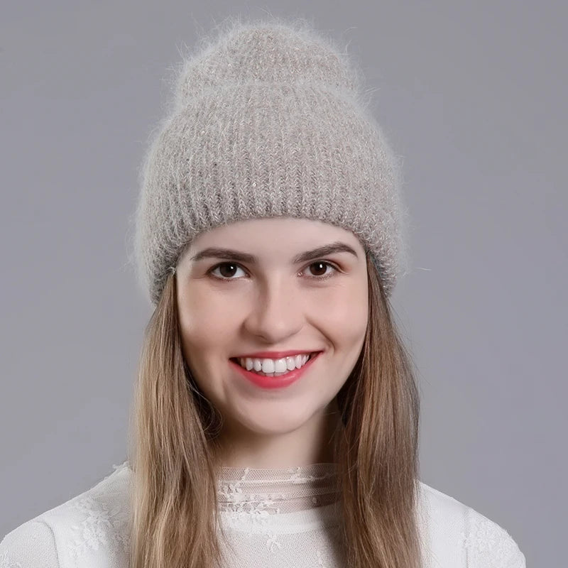 The Davos | Real Rabbit Fur Skullies Beanie | Urban Caps NZ