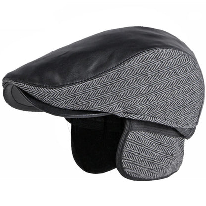 Oban Leather-Trim Ivy Cap in Black