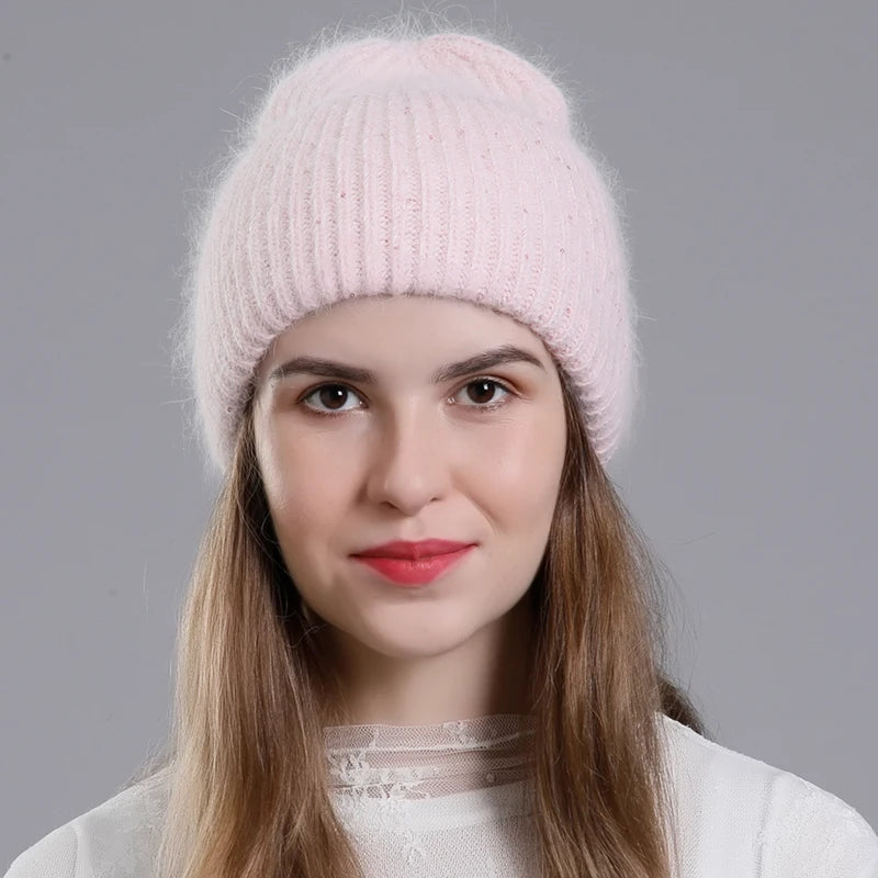 The Davos | Real Rabbit Fur Skullies Beanie | Urban Caps NZ