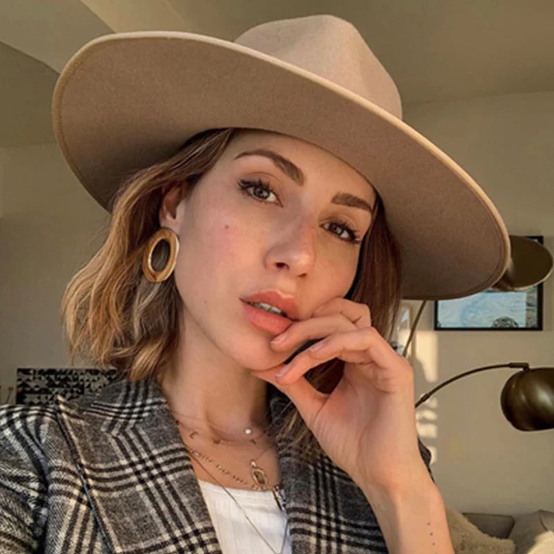 Siena Luxe Wide Brim Wool Fedora – Premium Australian Wool Collectio