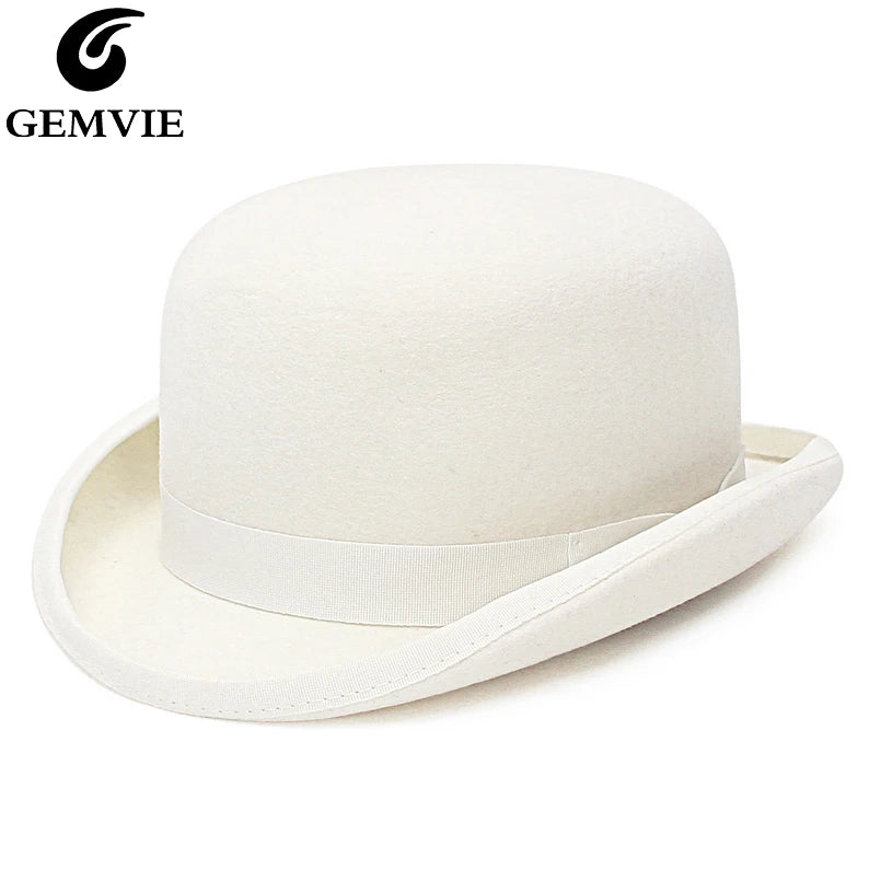 Mayfair Blanc Wool Bowler Hat | Premium 100% Wool Derby Hat