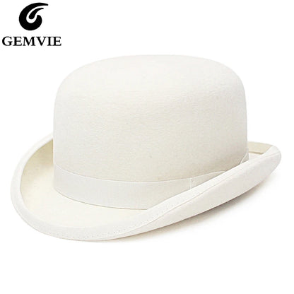 Mayfair Blanc Wool Bowler Hat | Premium 100% Wool Derby Hat