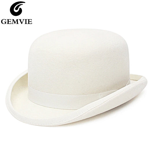 Mayfair Blanc Wool Bowler Hat | Premium 100% Wool Derby Hat