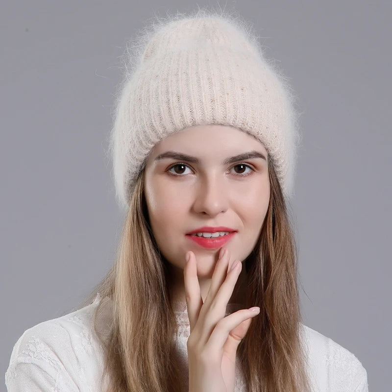 The Davos | Real Rabbit Fur Skullies Beanie | Urban Caps NZ