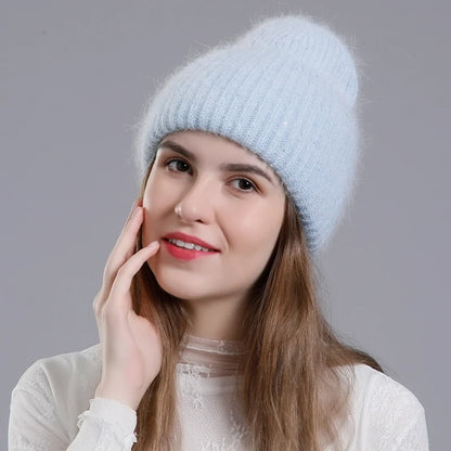The Davos | Real Rabbit Fur Skullies Beanie | Urban Caps NZ