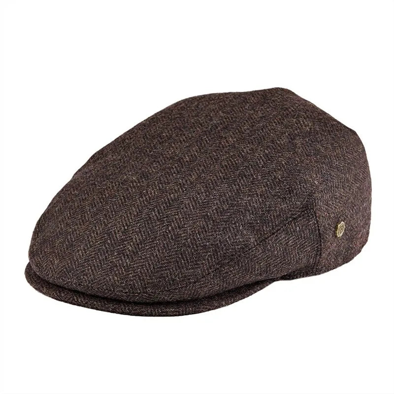 The Arran | 50% Wool Herringbone Scally Cheese-Cutter Cap | Urban Caps NZ
