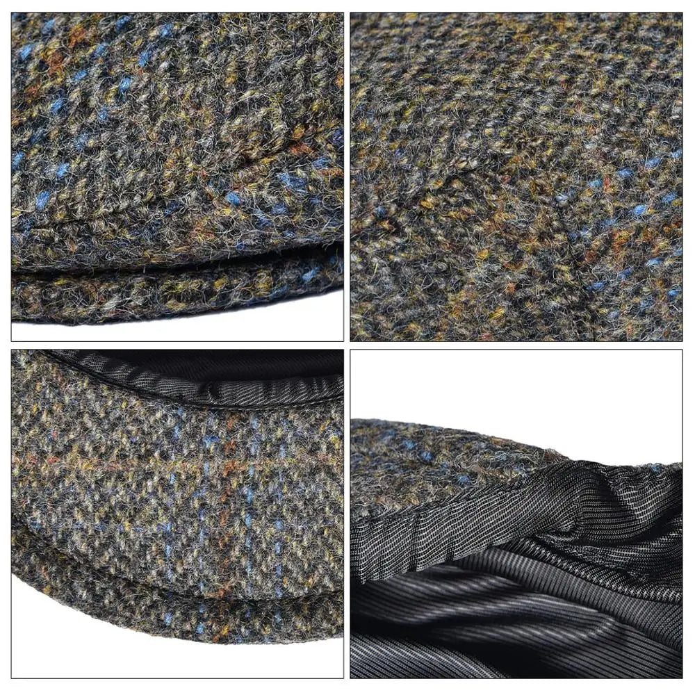 The Brodick | 100% Wool XL Ivy Flat Cap for Larger Heads | Urban Caps NZ