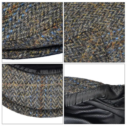 The Brodick | 100% Wool XL Ivy Flat Cap for Larger Heads | Urban Caps NZ