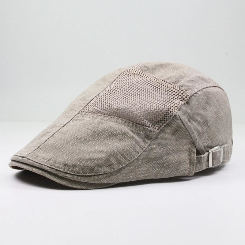 Cotton Mesh Patchwork Ivy Cap | Summer Flat Cap | Urban Caps NZ